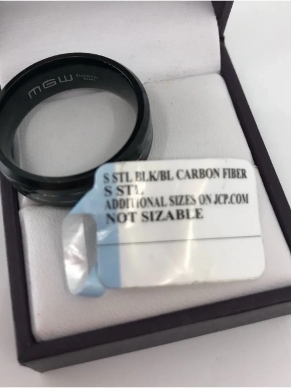 Black Ring with Blue Carbon Fiber Inlay